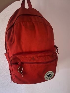 Used Converse Red Classic All Star Backpack with Front Pocket